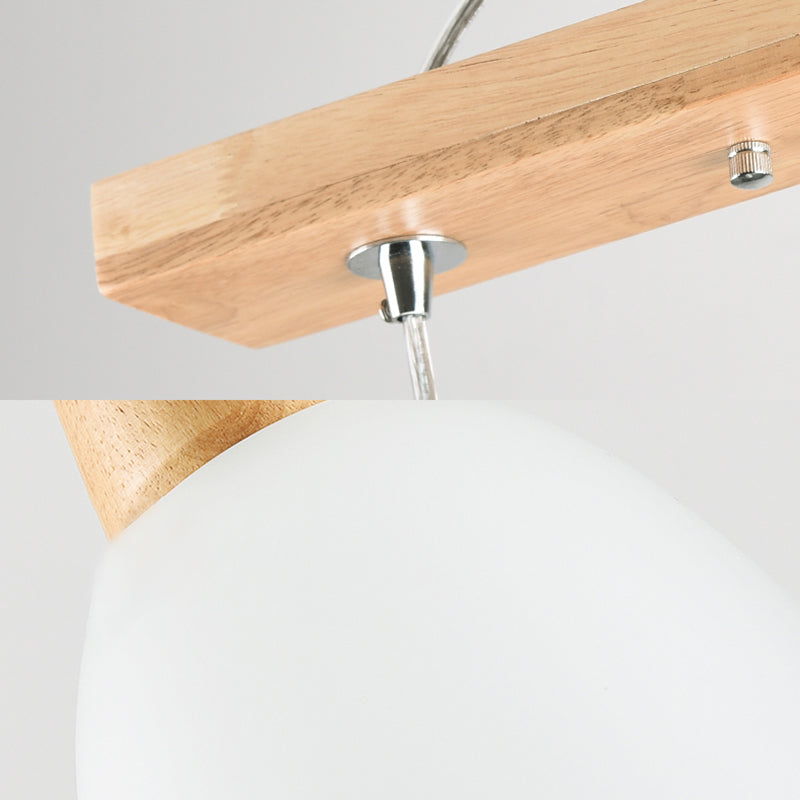 Schüssel Drop Anhänger nordisch mattes weißes Glas 1/2/3-Kopf-Beige Hanging Lamp Kit für Esszimmer