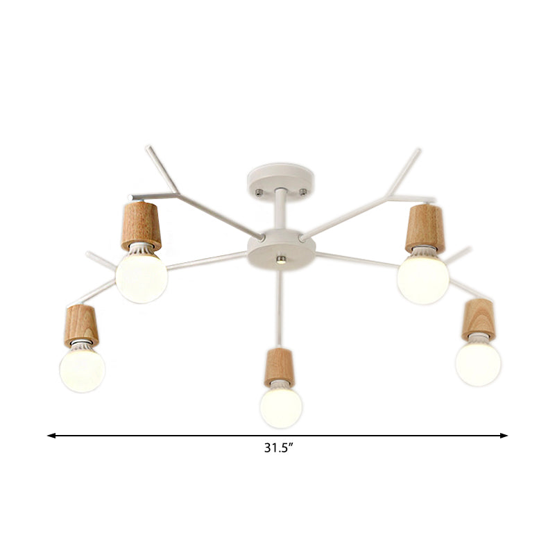 Branch vorm woonkamer kroonluchter metaal multi -heads Noordse stijlvol hanglamp