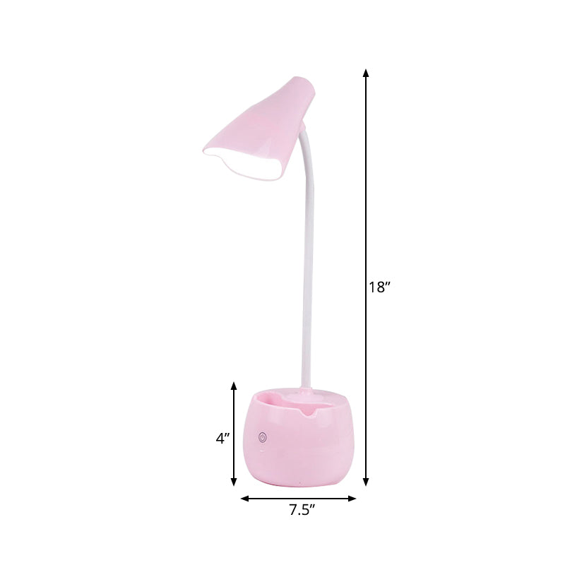 Auf Augenhöhe flexibler Schwangerschung Desk Light Stifthalter Design LED USB-Ladung Lesen Sie Licht in Blau/Rosa/Weiß/Gelb