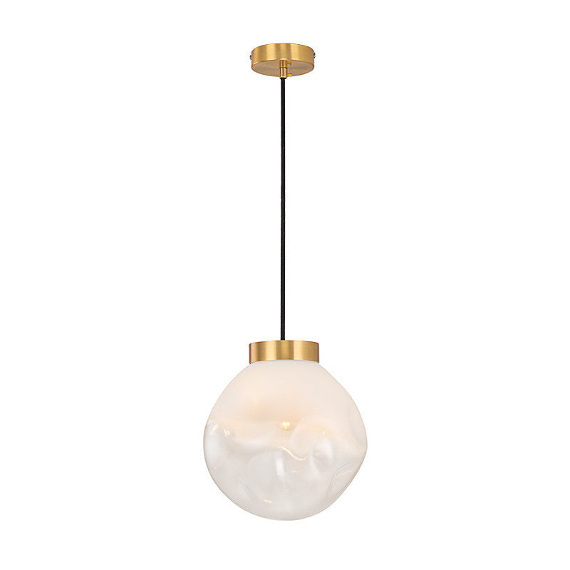 Glas unregelmäßige Form Pendelleuchte Küche Esszimmer 1 Kopf moderne Suspension Licht in Weiß