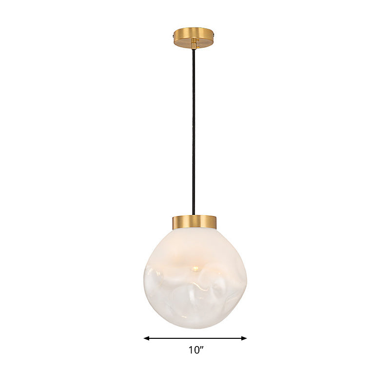 Glas unregelmäßige Form Pendelleuchte Küche Esszimmer 1 Kopf moderne Suspension Licht in Weiß