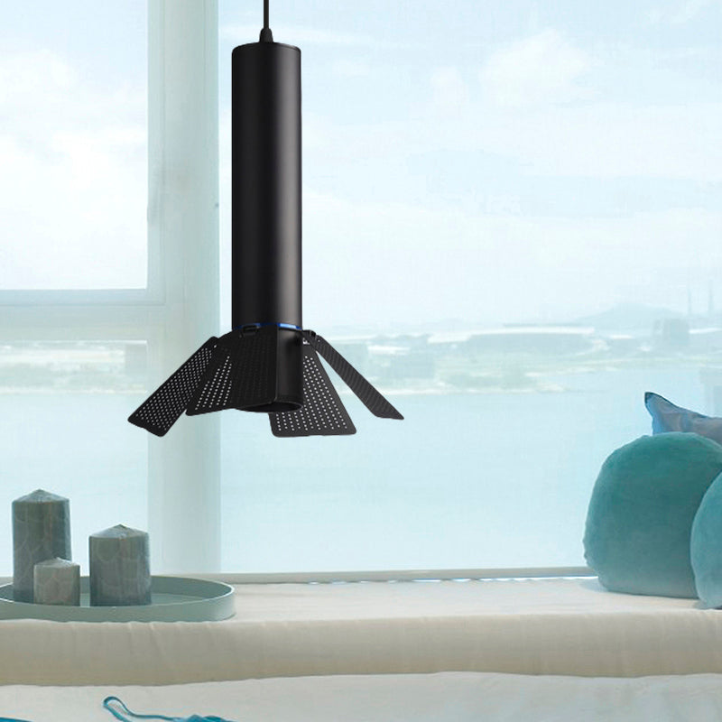 Mini Mini Hanging Lamp Tube Sombra 1 Luz Metálica Ligera de Luz para tela