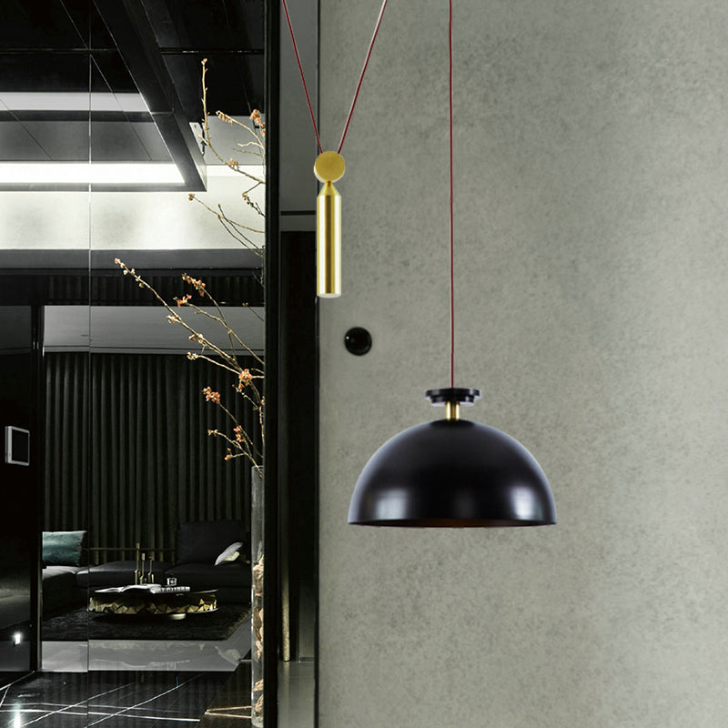 Height Adjustable Pendant Lamp with Pulley One Light Modern Hanging Light for Kitchen Hallway