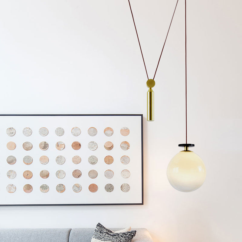 Höhenverstellbare Anhängerlampe mit Riemenscheibe Ein leichtes modernes hängendes Licht für den Küchenflur