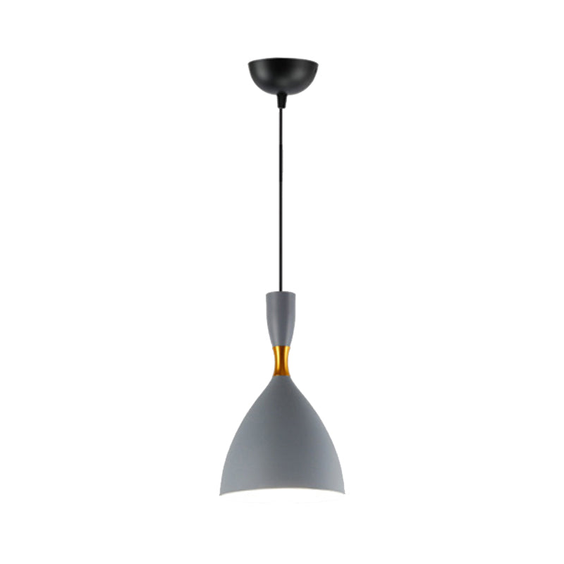 Forma de embudo de aluminio Suspension Light Study Room Café 6.5/10 pulgadas de ancho 1 Lámpara colgante contemporánea ligera