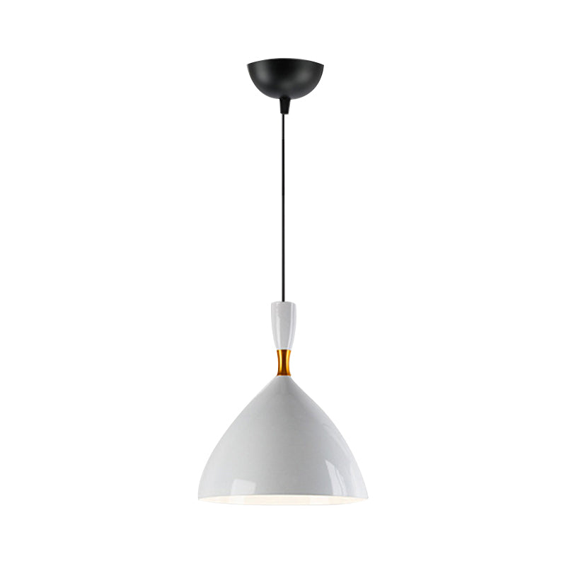 Forma de embudo de aluminio Suspension Light Study Room Café 6.5/10 pulgadas de ancho 1 Lámpara colgante contemporánea ligera