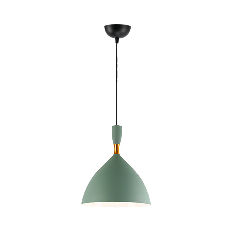 Tienda de tela de restaurantes Funro de embudo iluminación colgante de aluminio 1 cabezal Macaron loft Suspension Light