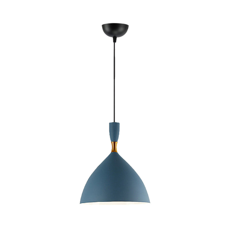 Tienda de tela de restaurantes Funro de embudo iluminación colgante de aluminio 1 cabezal Macaron loft Suspension Light