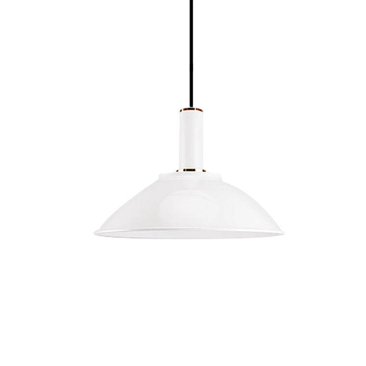 Luz de colgante contemporáneo de tazón 11 "/14" de ancho 1 bombilla aluminio colgante luz para fábrica de galería