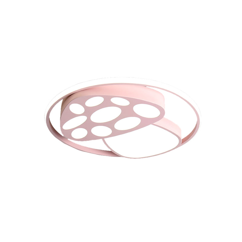 Cute Mushroom Flush Mount Light Cartoon Acrylic Metal Ceiling Lamp for Kindergarten