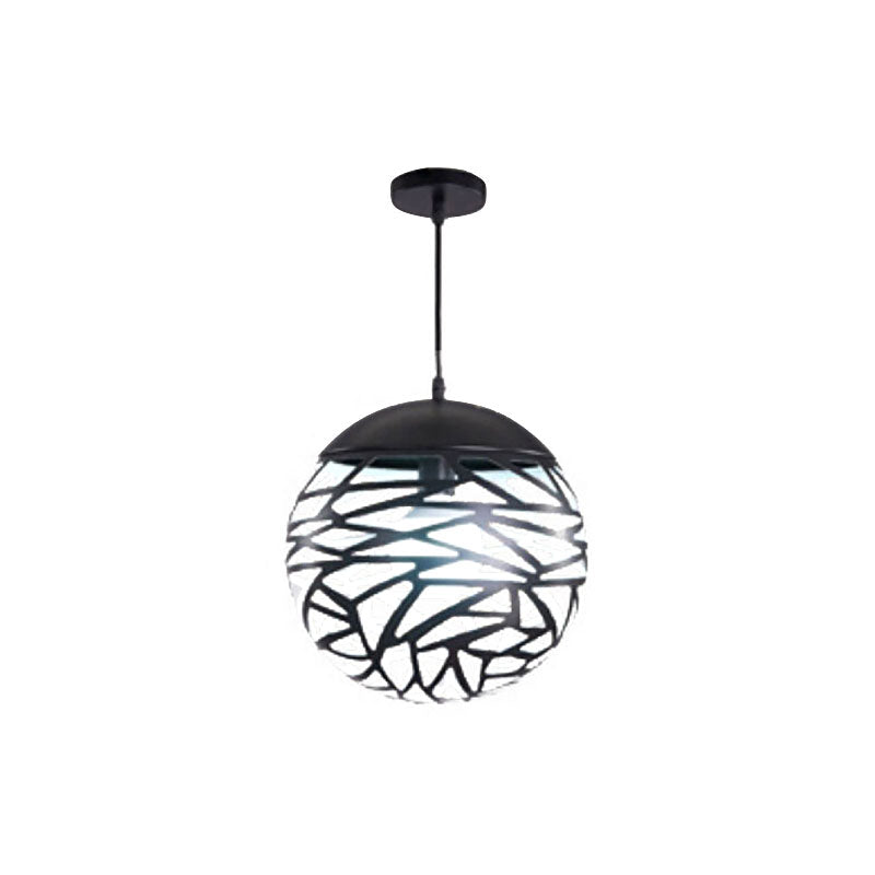 Luz de comedor de luz colgante de globo hueco metálico 1 Luz de colgante contemporáneo de luz