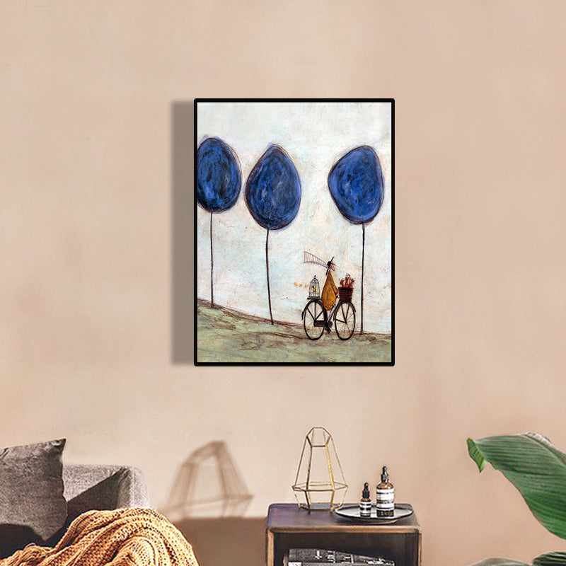 Recreational Figure Wall Art Decor Pastel Color Canvas Painting, Textured, Multiple Sizes