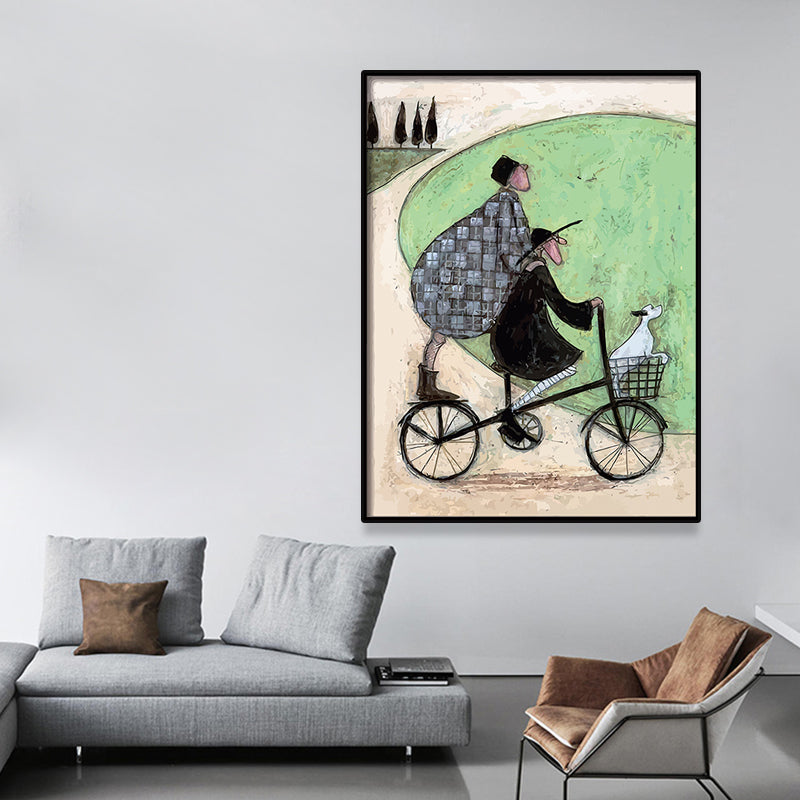 Recreational Figure Wall Art Decor Pastel Color Canvas Painting, Textured, Multiple Sizes