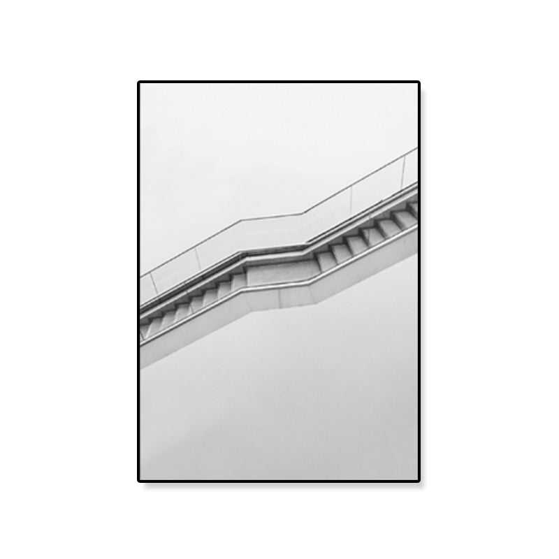 Lichte kleur foto trap canvas architectuur hedendaagse getextureerde muur kunst decor