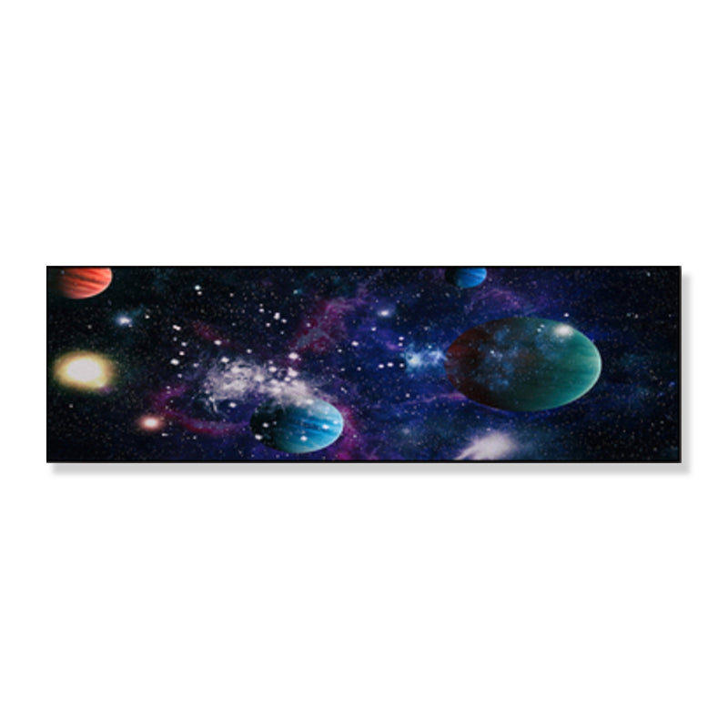Impression sur toile Grand Planet texturée pour enfants, décoration murale intérieure de maison d'art en couleur claire