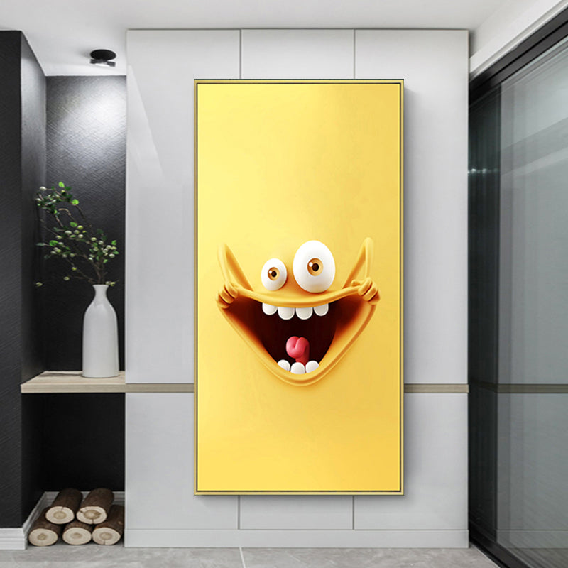 Vivid Expression Wrapped Canvas Pastel Color Kids Style Wall Art Print for Sitting Room