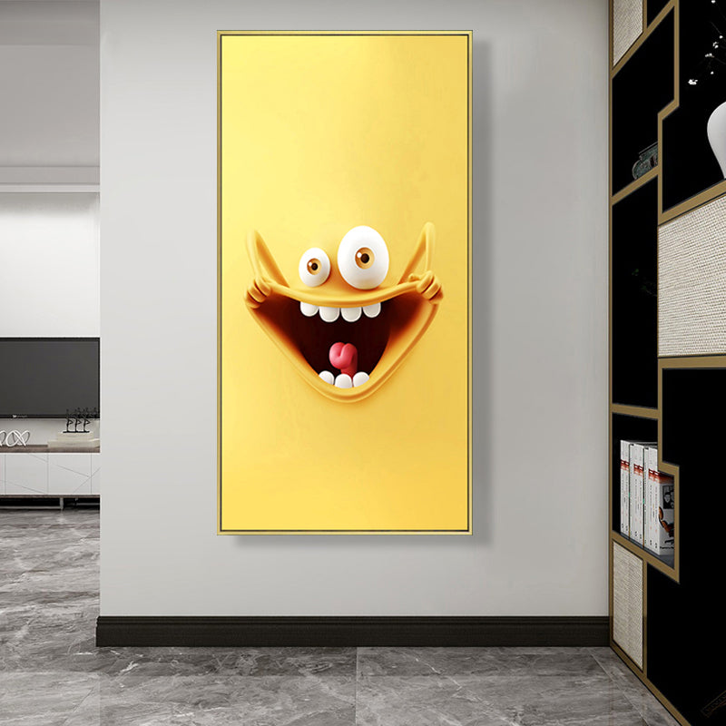 Vivid Expression Wrapped Canvas Pastel Color Kids Style Wall Art Print for Sitting Room