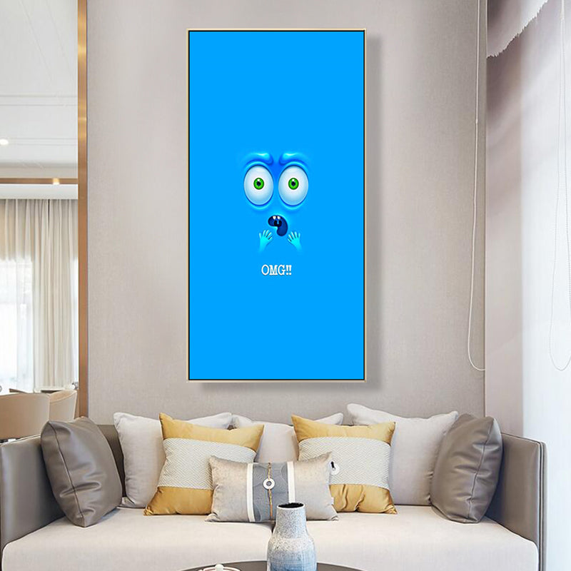 Vivid Expression Wrapped Canvas Pastel Color Kids Style Wall Art Print for Sitting Room