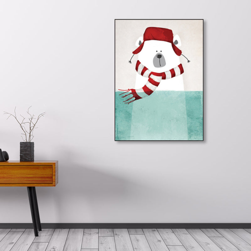 Cartoon-Tier-Wanddekoration, pastellfarbene, mit Kunst umwickelte Leinwand für Kinder für das Esszimmer