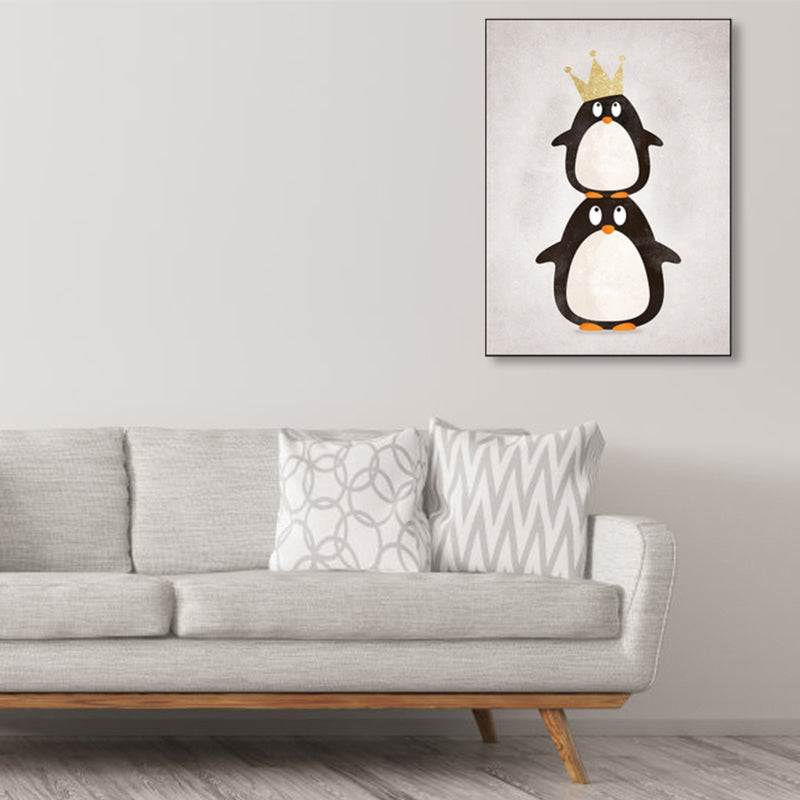 Cartoon-Tier-Wanddekoration, pastellfarbene, mit Kunst umwickelte Leinwand für Kinder für das Esszimmer