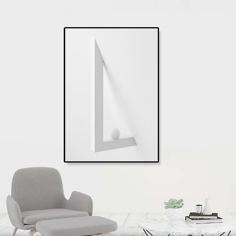 Geometric Pattern Wall Decor Children's Art Textured Canvas in Pastel Color for Family Room