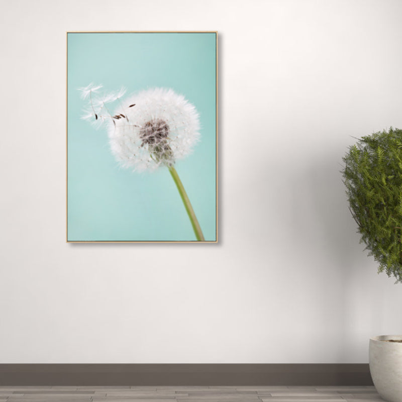 Photograph Plant Wall Art Light Color Country Style Canvas Print for Living Room