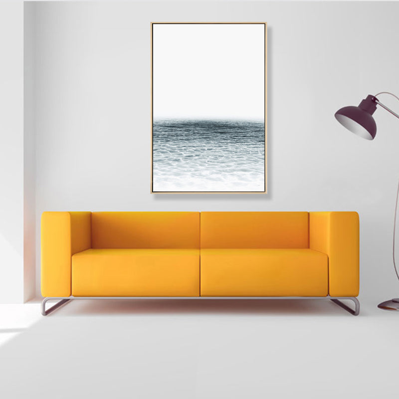 Tropix Photo Ocean Surface Art Print Canvas Textured Light Color Wall Decor for Home