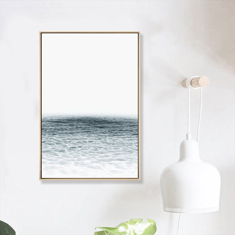 Tropix Photo Ocean Surface Art Print Canvas Textured Light Color Wall Decor for Home