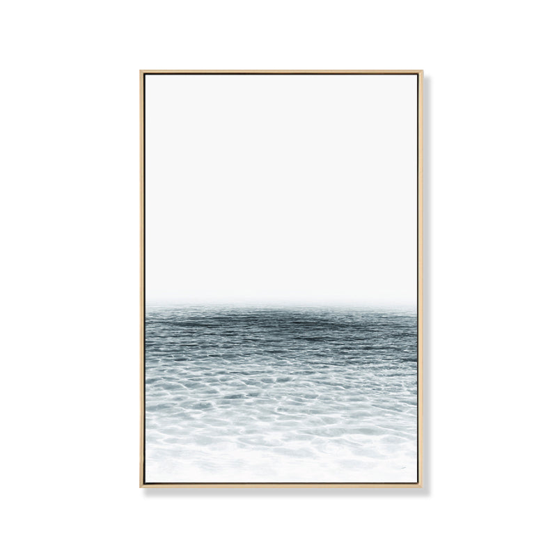 Tropix Photo Ocean Surface Art Print Canvas Textured Light Color Wall Decor for Home