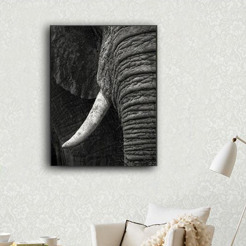 Vivid Wild Animal Wrapped Canvas Pastel Color Modern Wall Art Print for Sitting Room
