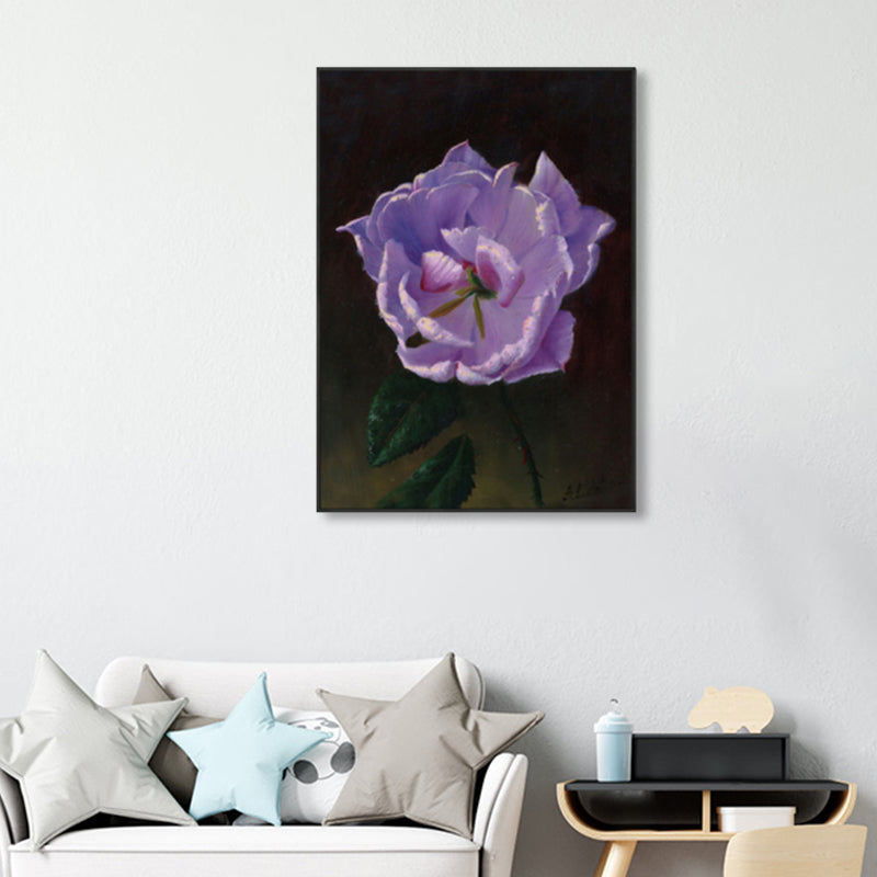 Flower Blossom Canvas Print Textured Countryside Living Room Wall Art in Soft Color