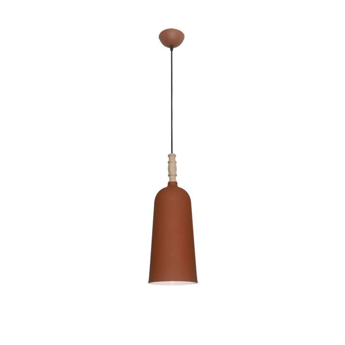 1 Luz de colgante en forma de campana de luz lámpara de colgante de metal elegante para la librería de café