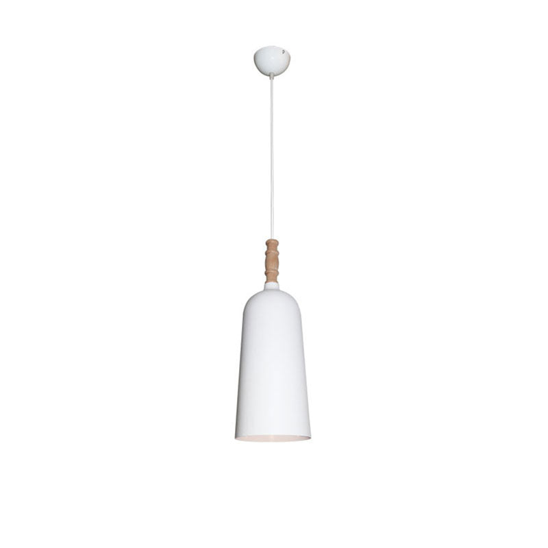 1 Luz de colgante en forma de campana de luz lámpara de colgante de metal elegante para la librería de café