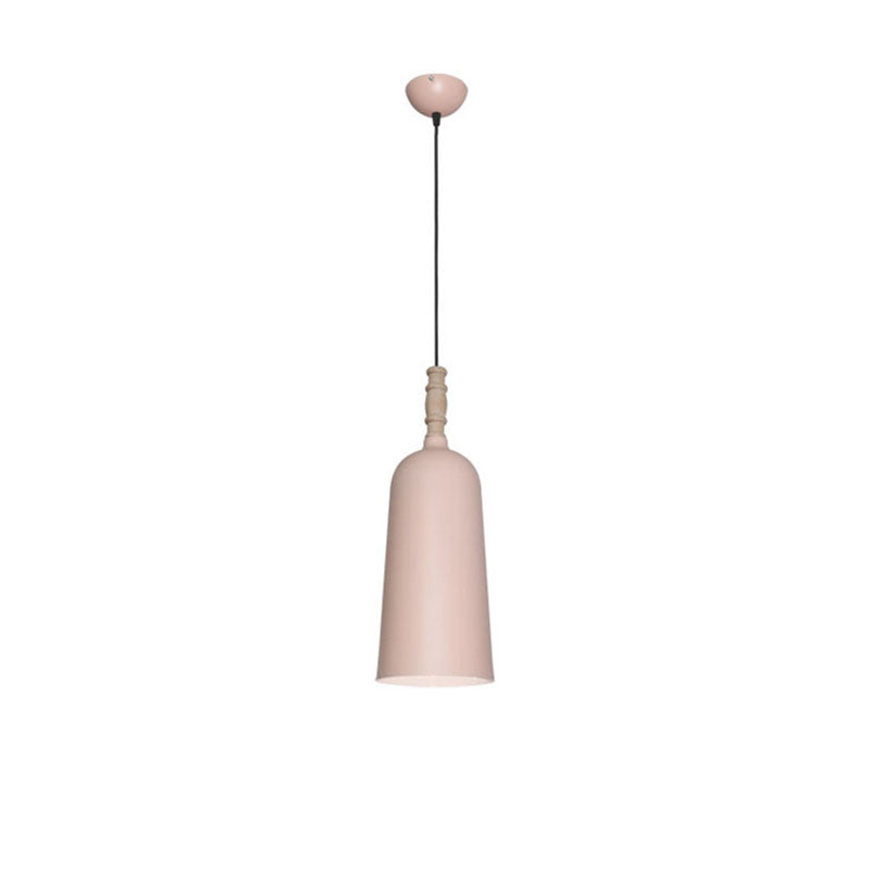 1 Luz de colgante en forma de campana de luz lámpara de colgante de metal elegante para la librería de café
