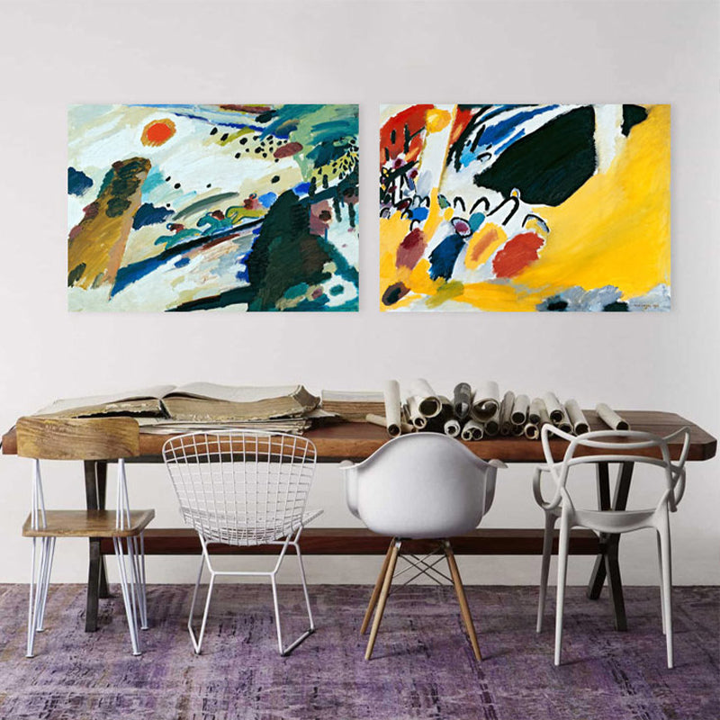 Peintures abstraites sur toile, couleur Pastel, décoration murale d'art contemporain pour salon
