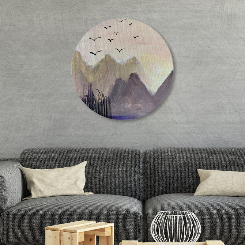 Peinture de paysage naturel de nuit, couleur Pastel, impression sur toile, Art mural pour décoration de maison