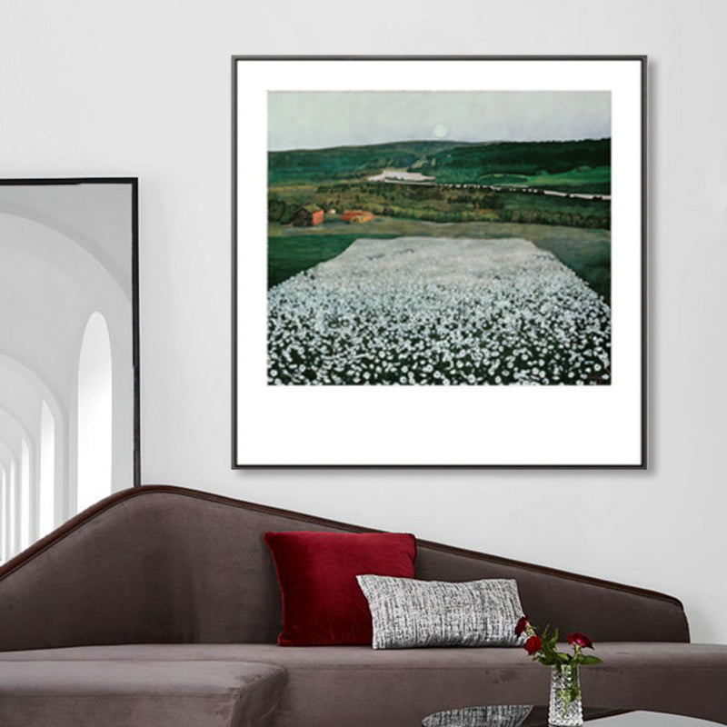 Stunning Flatland View Canvas House Interior Scenery Wall Art Print in Soft Color