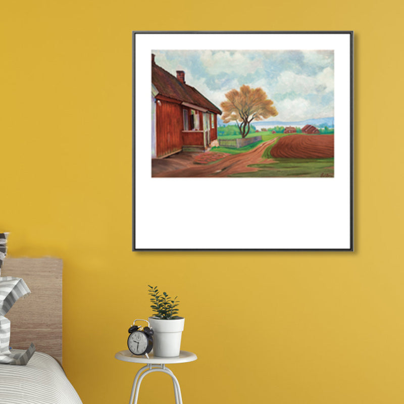 Stunning Flatland View Canvas House Interior Scenery Wall Art Print in Soft Color