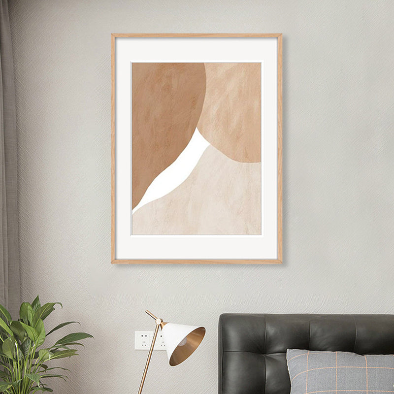 Brush Stroke Canvas Art Scandinavian Style Abstract Wall Decor in Soft Color for Home