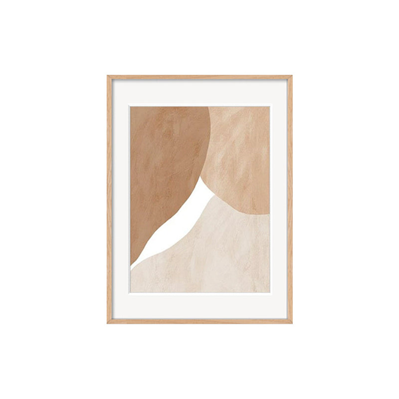 Brush Stroke Canvas Art Scandinavian Style Abstract Wall Decor in Soft Color for Home