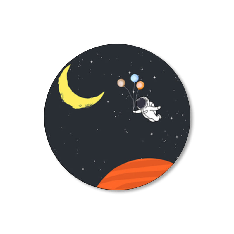 Astronaut and Moon Wall Art Decor Living Room Universe Canvas Print in Pastel Color