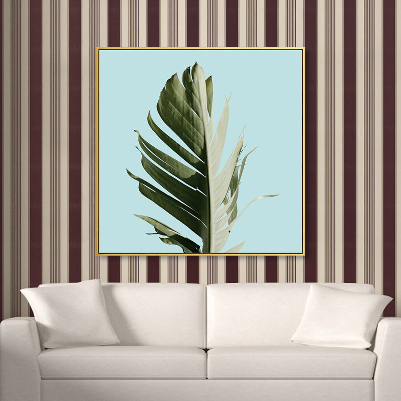 Banana Leaf Canvas Tropics Aesthetics Botanics Wall Art Print in Green for Bedroom