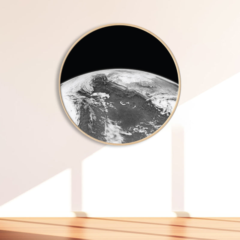 Photographic Earth Surface Wall Art for Kids Bedroom, Dark Color, Multiple Sizes