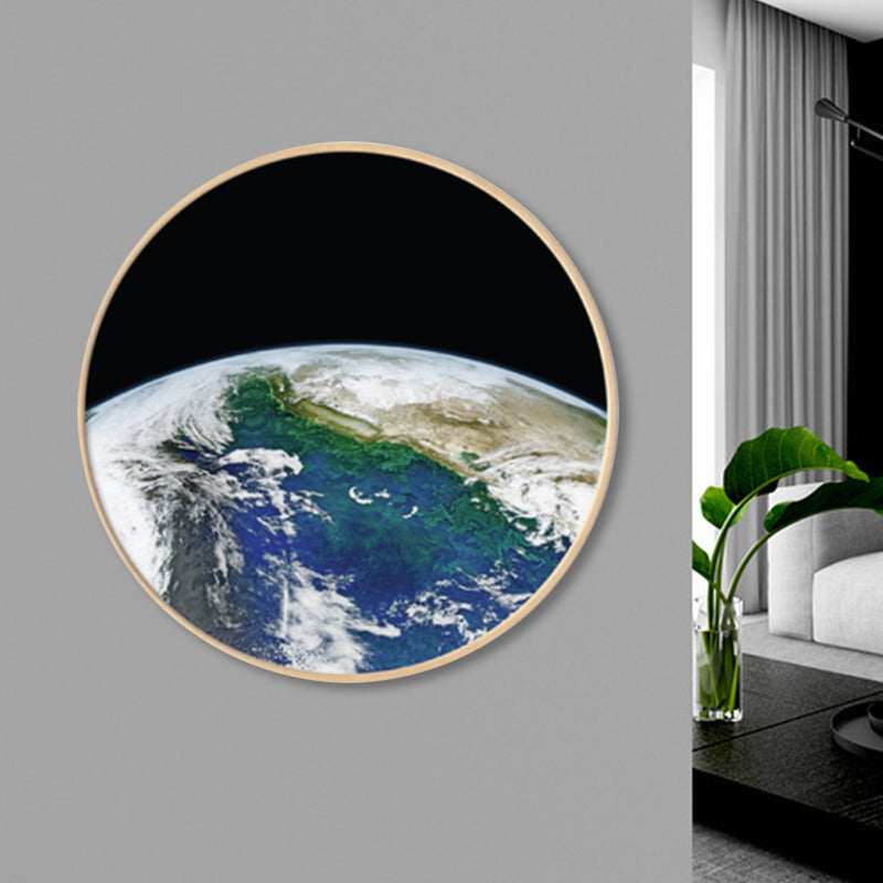 Photographic Earth Surface Wall Art for Kids Bedroom, Dark Color, Multiple Sizes