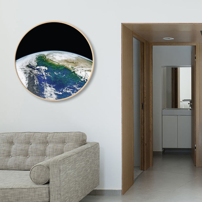 Photographic Earth Surface Wall Art for Kids Bedroom, Dark Color, Multiple Sizes