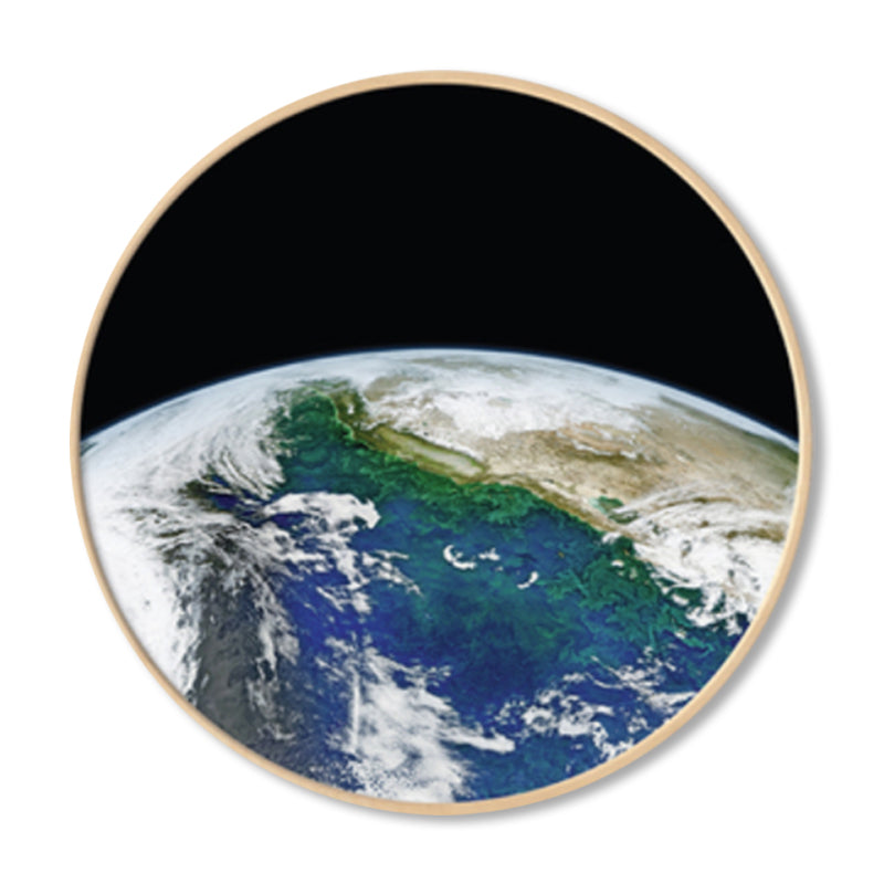 Photographic Earth Surface Wall Art for Kids Bedroom, Dark Color, Multiple Sizes