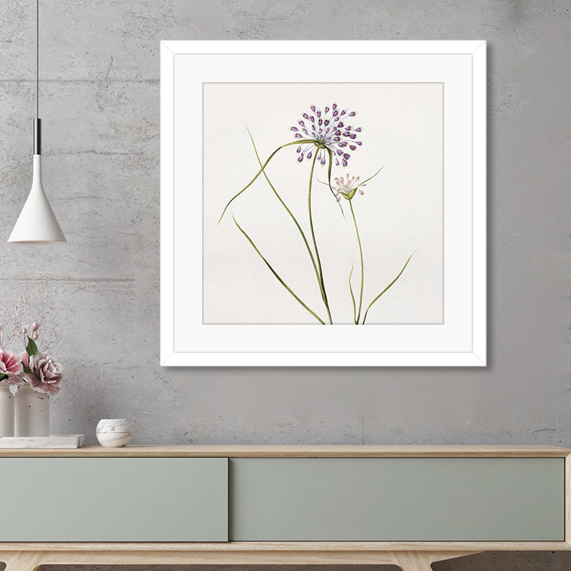 Floral Printed Wrapped Canvas Country Style Blossom Wall Art Decor in Pastel Color