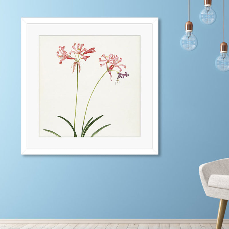 Floral Printed Wrapped Canvas Country Style Blossom Wall Art Decor in Pastel Color