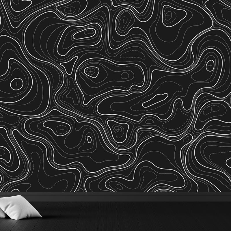 Giant Contemporary Mural Decal in Pastel Color Abstract Wall Art, Custom Printed