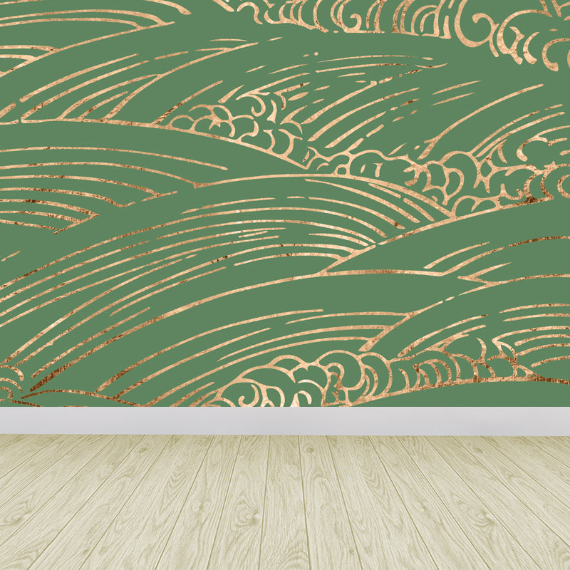 Flying Moire Print Mural Decal Guest Room Sky Scenery Wall Covering, Personalized